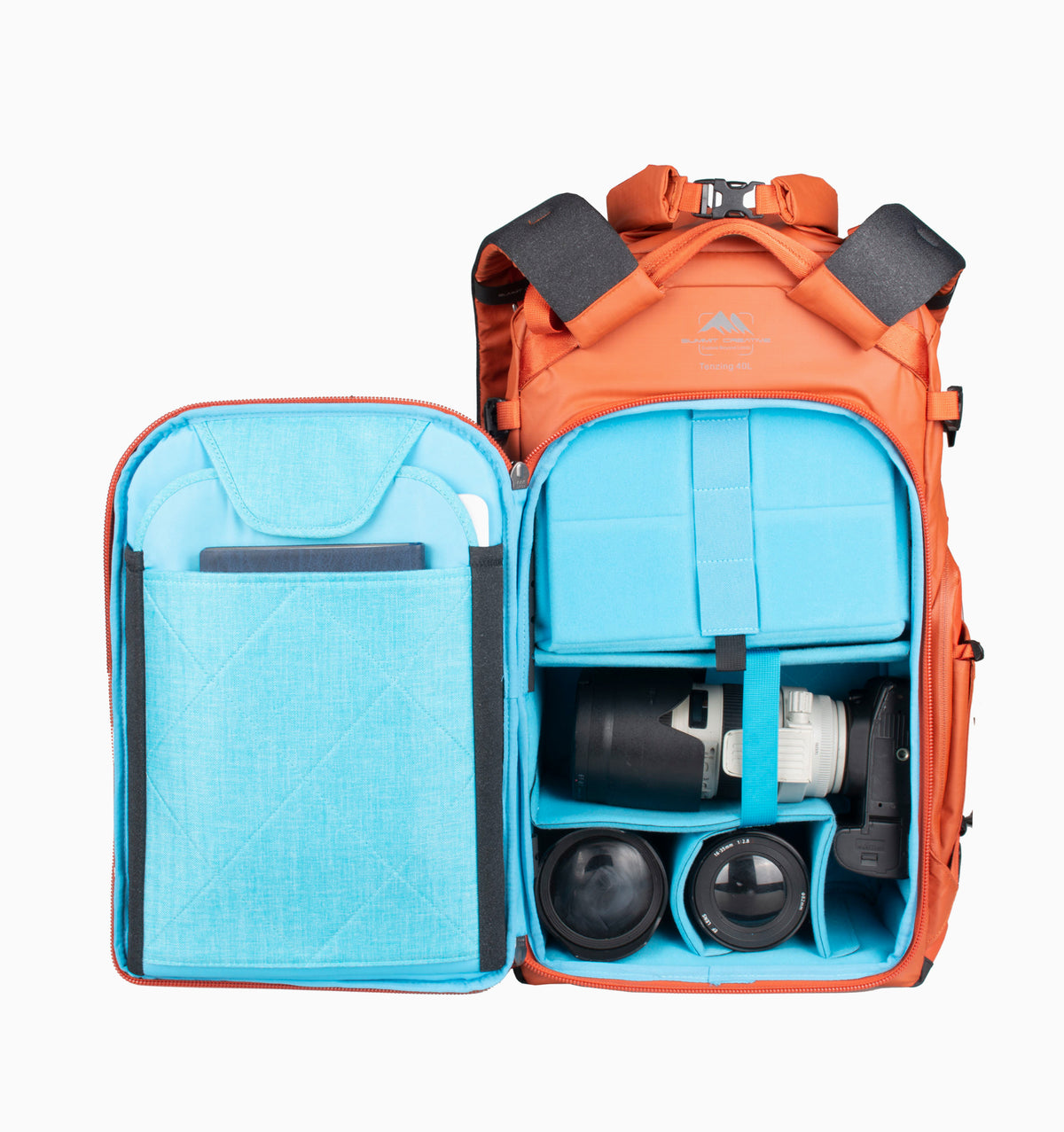 Summit Creative 16" Large Rolltop Camera Backpack Tenzing 40L - Orange