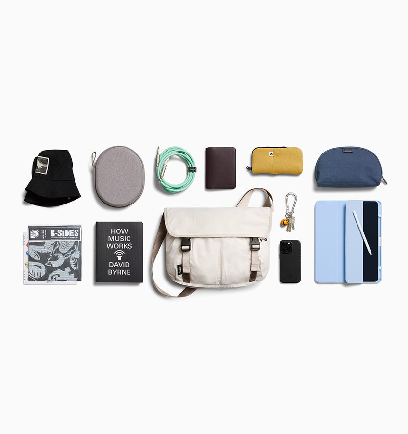 Bellroy Cinch Messenger (lichte schoudertas van 12 liter, waterafstotende stof, efficiënte organisatie) - SandDune Bellroy Cinch Messenger (lichte schoudertas van 12 liter, waterafstotende stof, efficiënte organisatie) - SandDune
