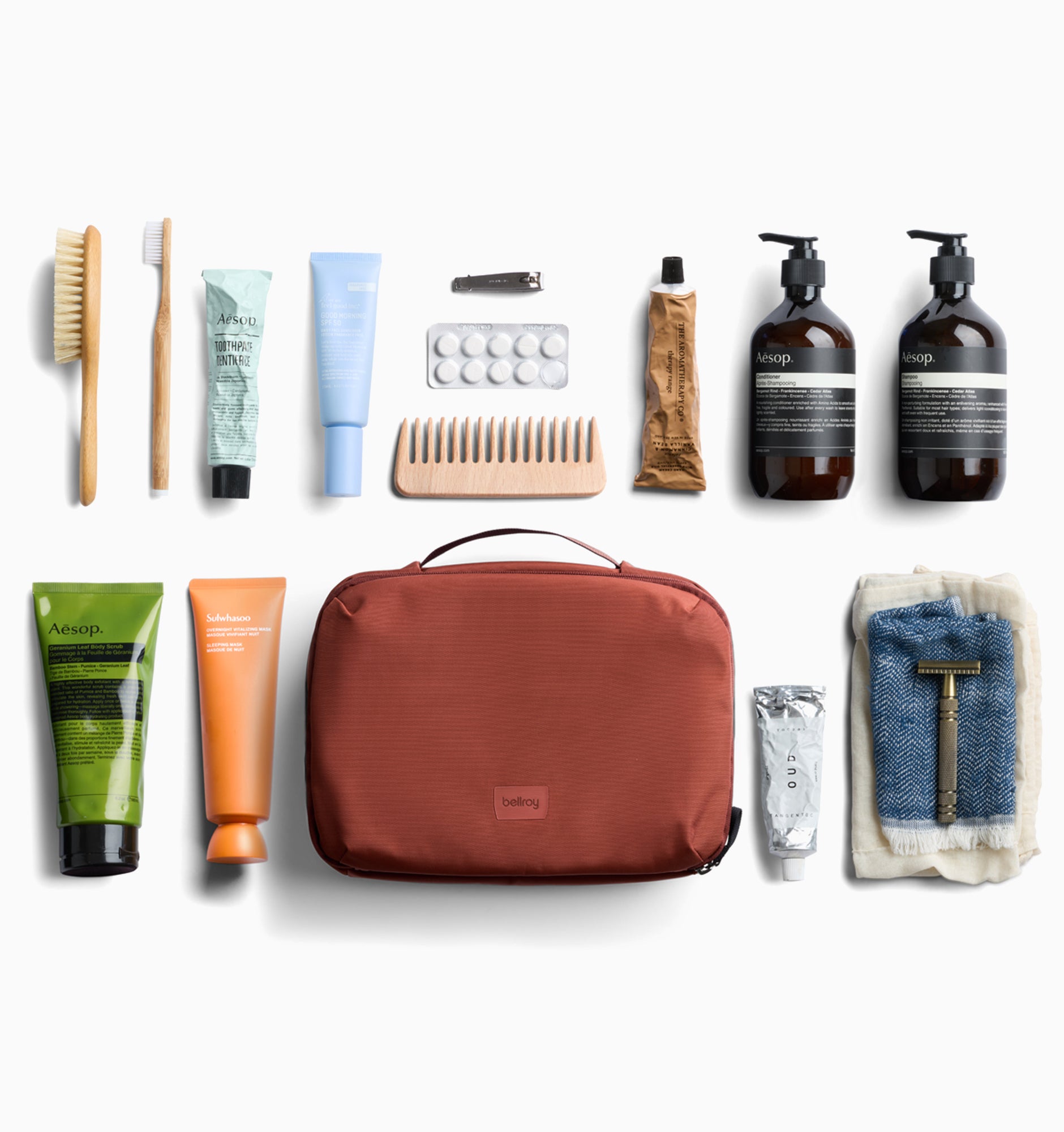 Bellroy Hanging Toiletry Kit Plus 8 Liter - Clay Hangende Toilettas Voor Reizen