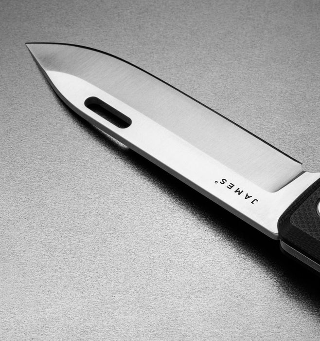 The James Brand - The Ellis Slim Knife - Black + Stainless - Straight