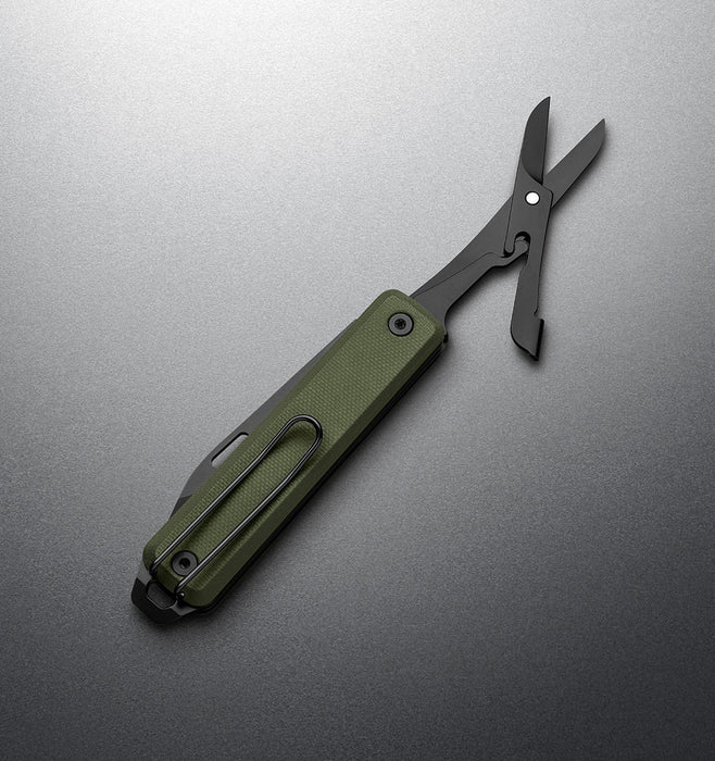 The James Brand - The Ellis Slim Knife + Scissors - OD Green + Black