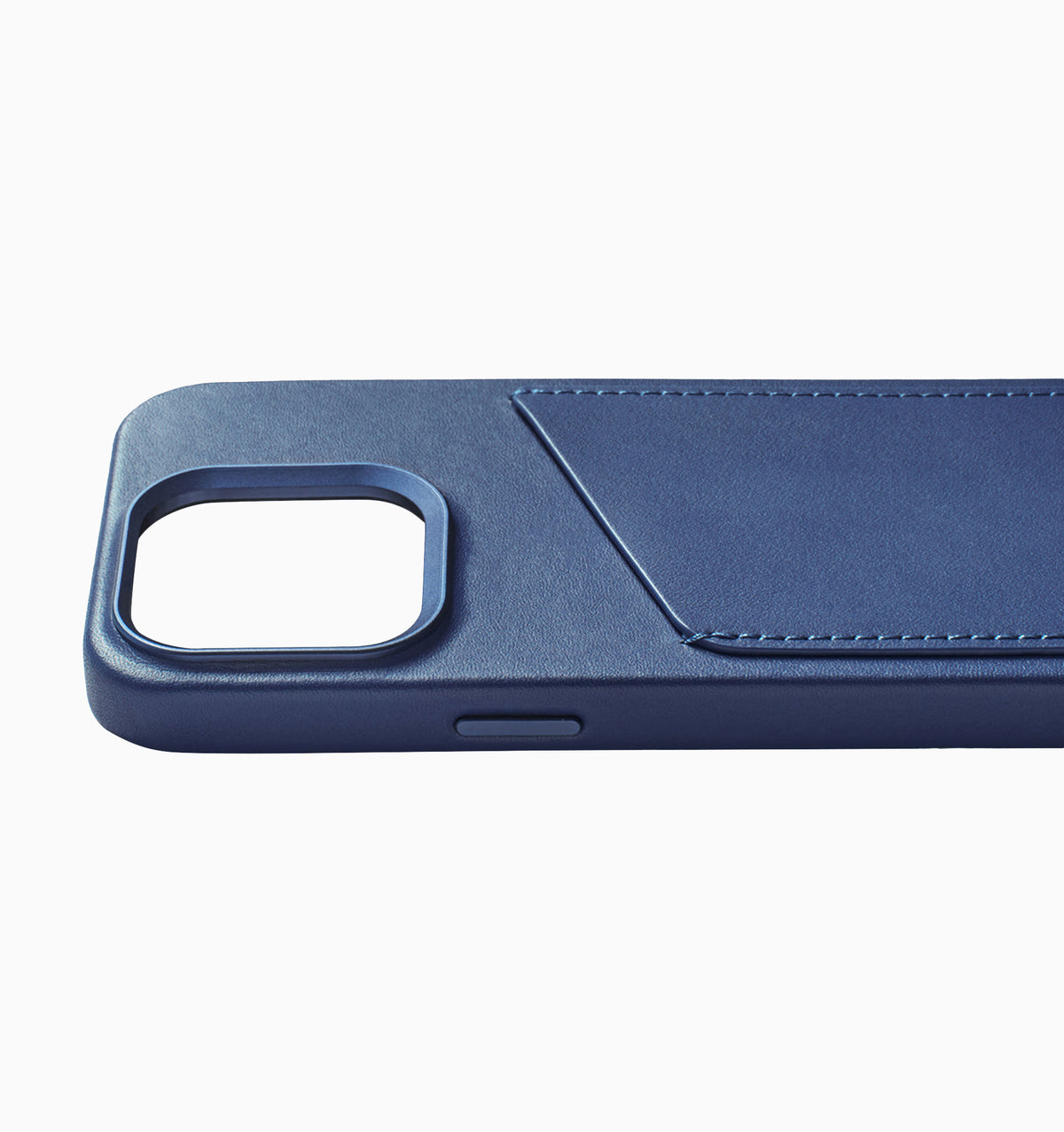 Mujjo Leather Wallet Case - iPhone 15 Pro - Monaco Blue