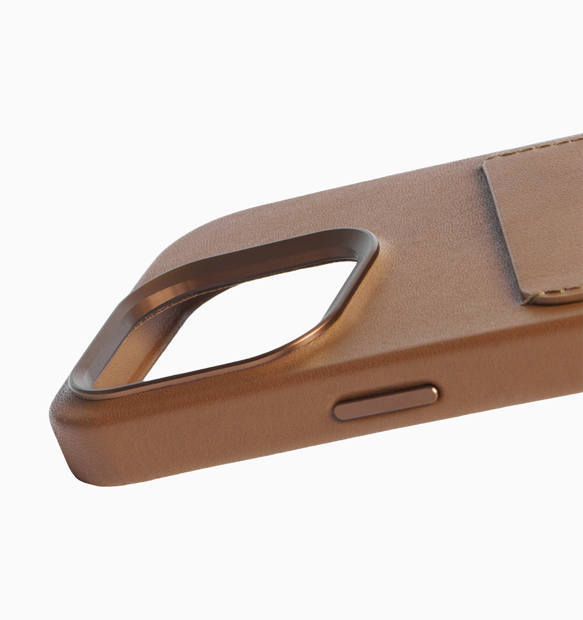 Mujjo Leather Wallet Case - iPhone 15 Pro - Dark Tan
