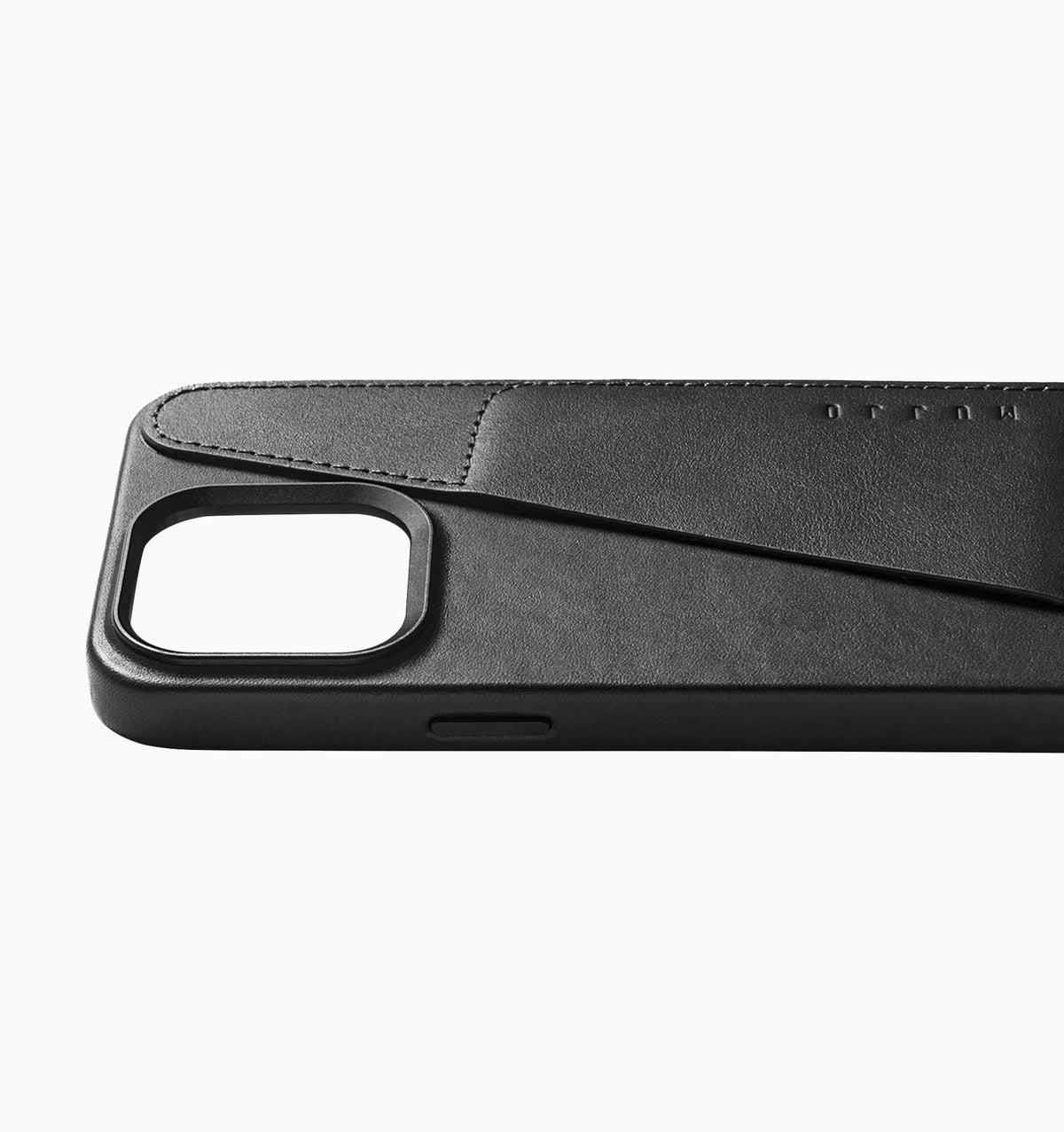 Mujjo Full Leather Wallet Case - iPhone 15 Pro Max - Black
