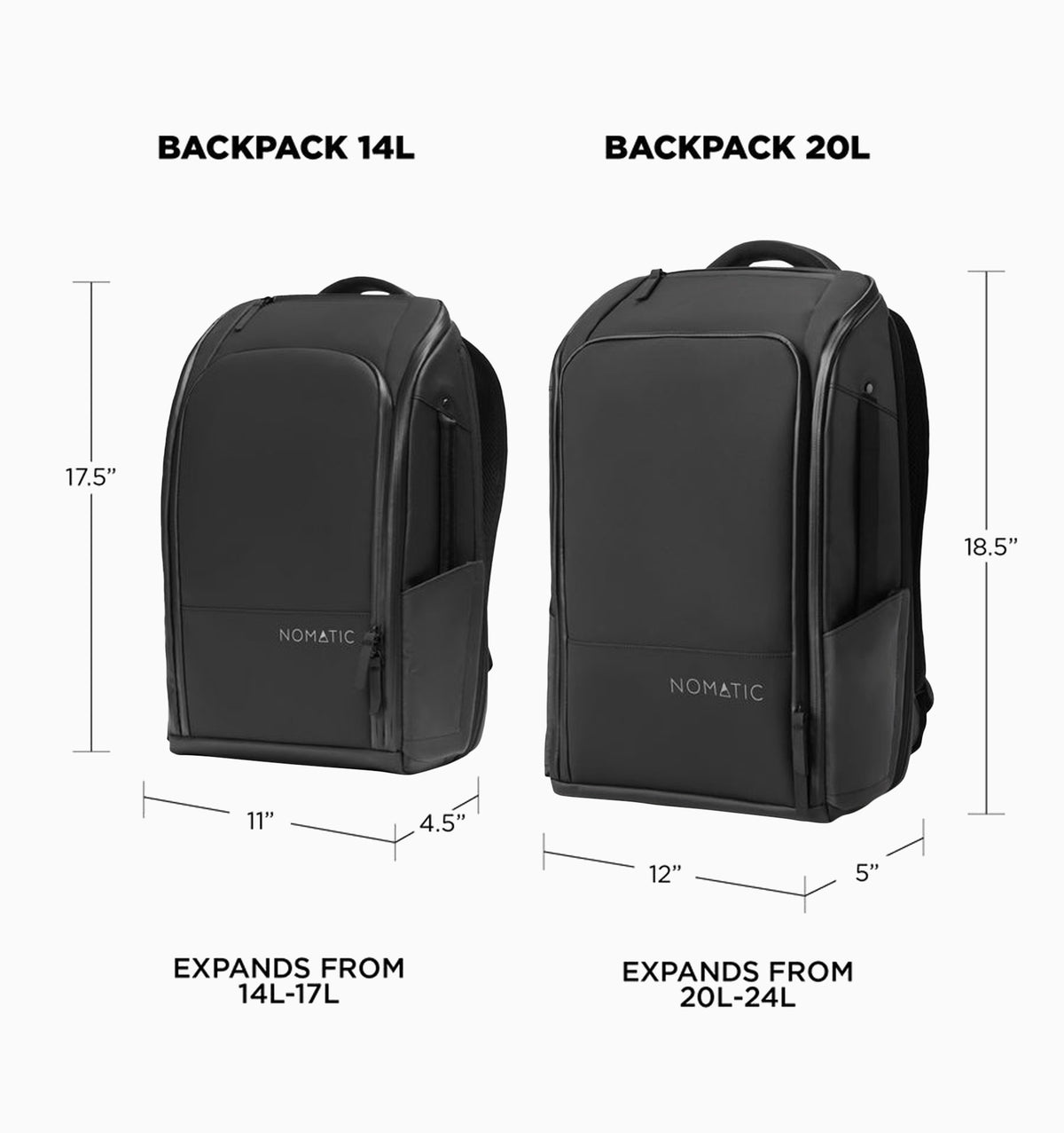 Nomatic 16" Backpack 14L-17L - Black