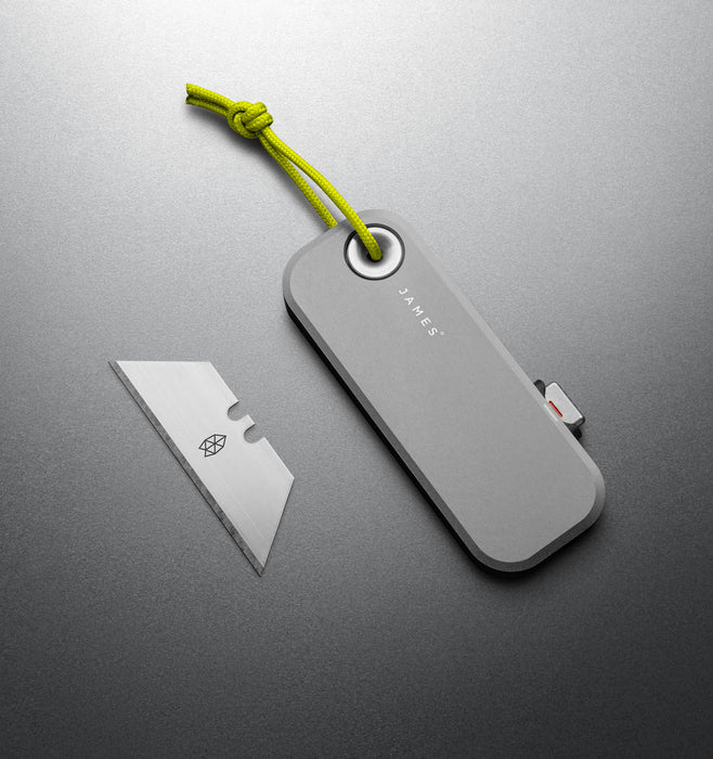 The James Brand - The Palmer Utility Knife - Space Grey + Yellow