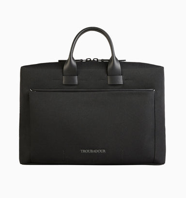 Troubadour 16" Leather Pathfinder Slim Briefcase 10L - Black