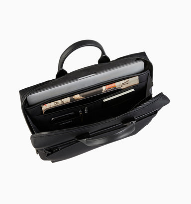 Troubadour 16" Leather Pathfinder Slim Briefcase 10L - Black