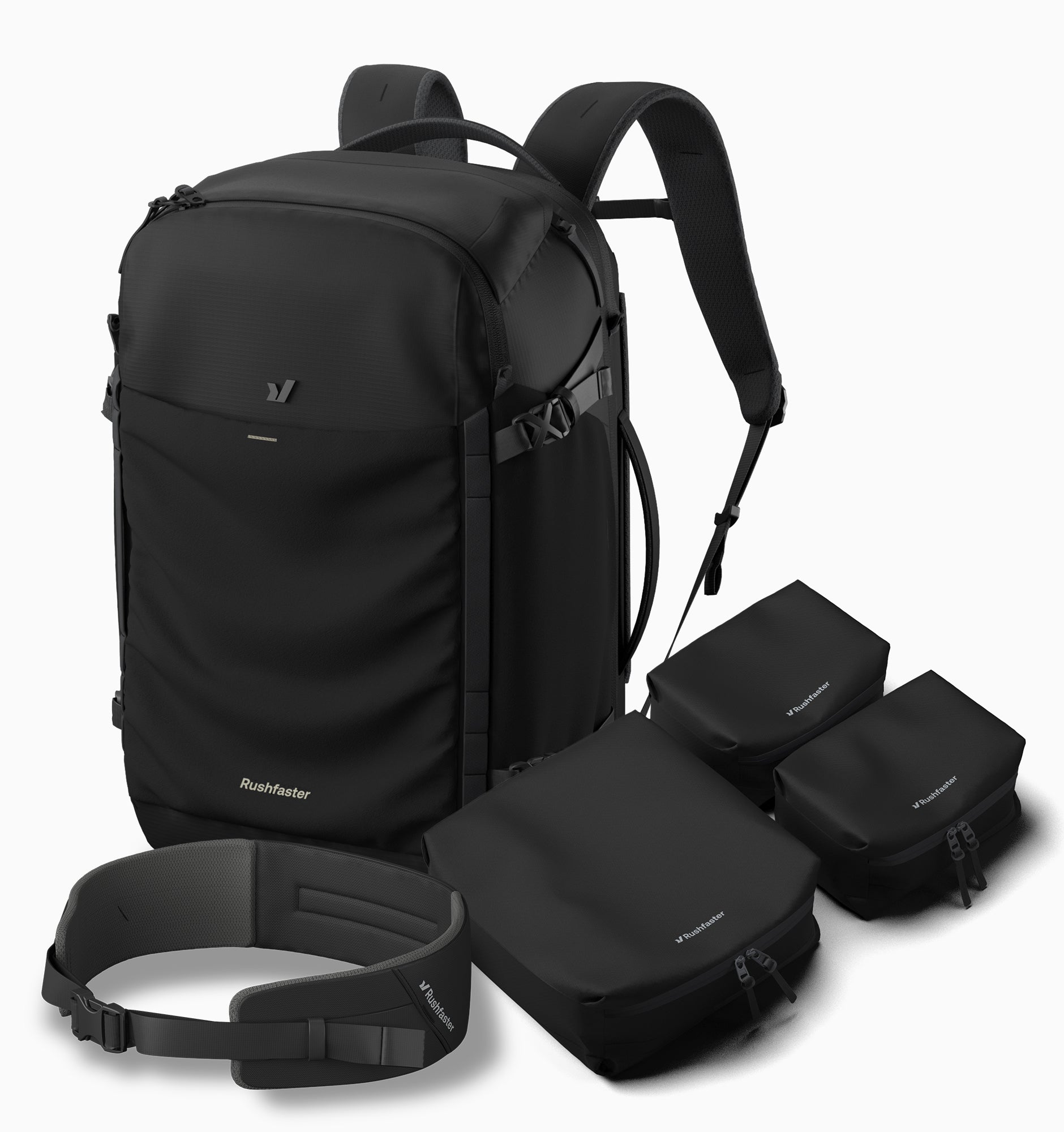 Rushfaster Travel Backpack Bundle – Travel Backpack + Packing Cubes ...