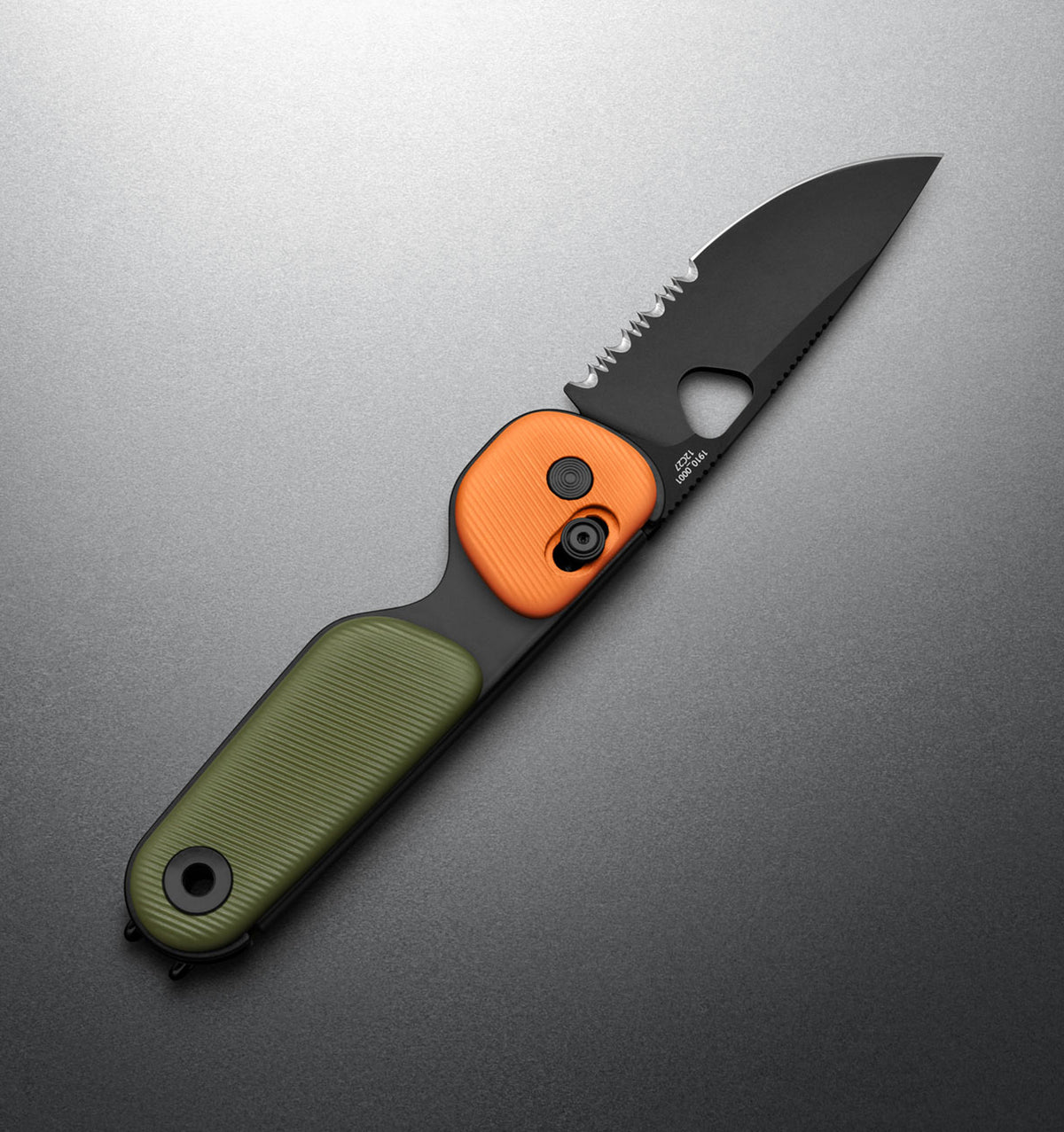 The James Brand - The Redstone Knife - OD Green + Orange + Black - Serrated