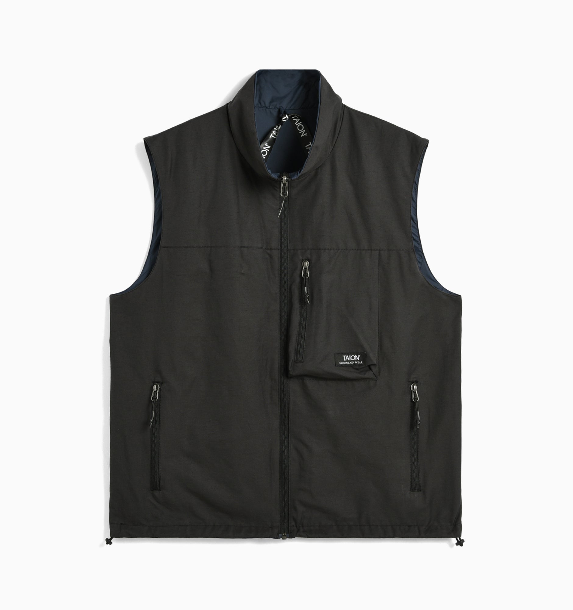 Taion Non Down Mountain Reversible W-Zip Vest | Afterpay