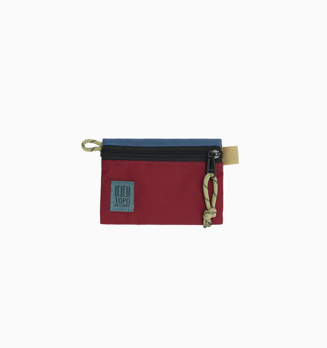 Topo Designs Micro Accessory Bag - Denim/Burgundy