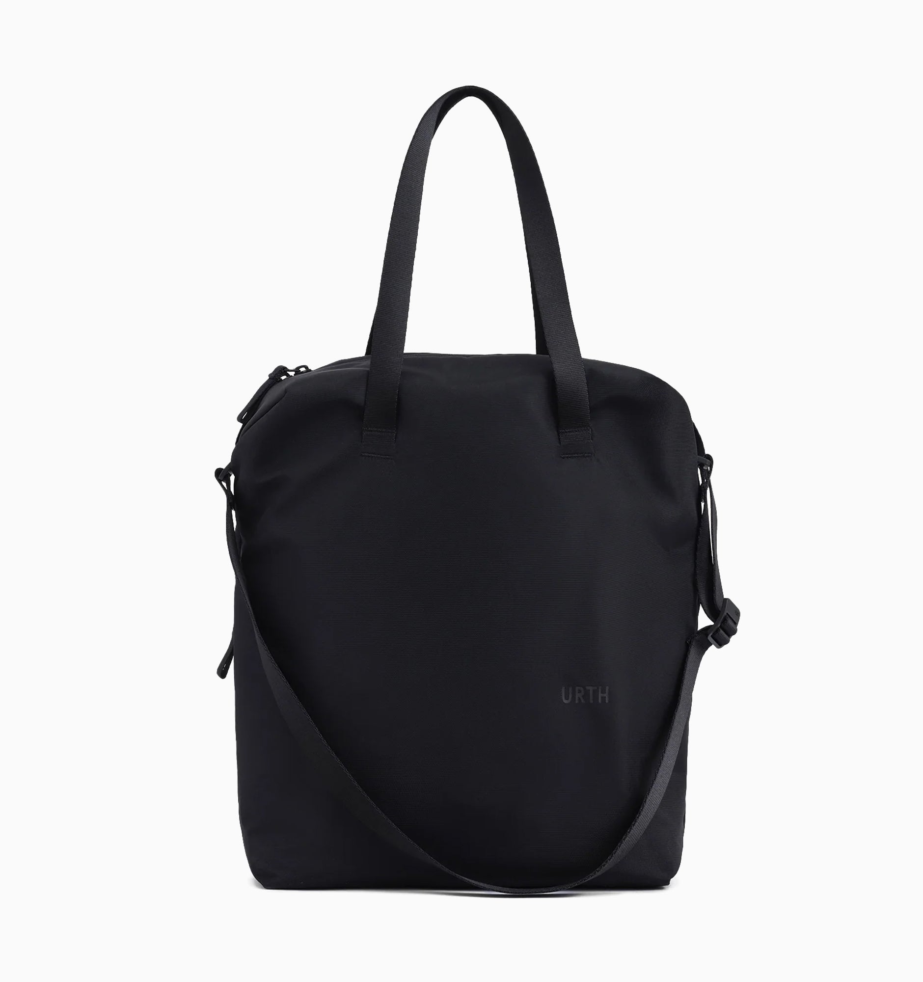 Black tote bag with compartments deals