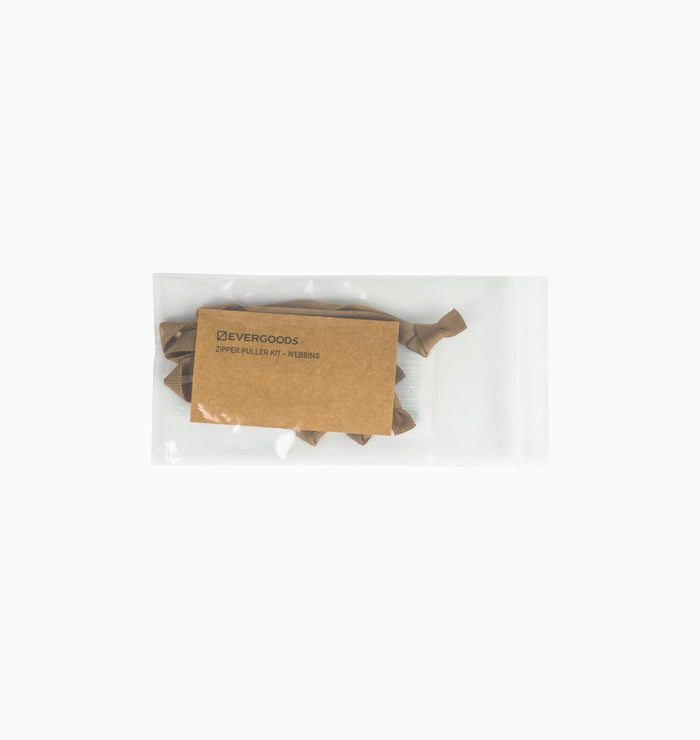 Evergoods Zipper Puller Kit - Webbing - Coyote Brown