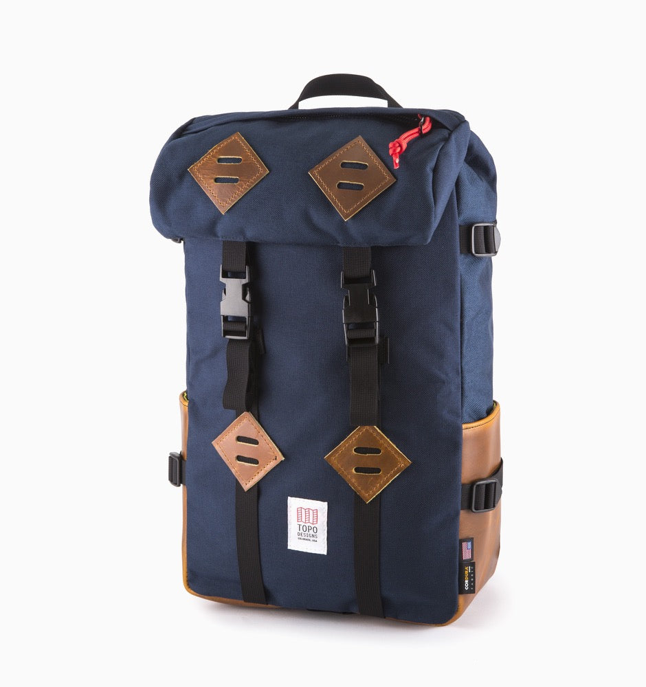 Topo Designs Klettersack 16" Laptop Backpack - Navy Leather