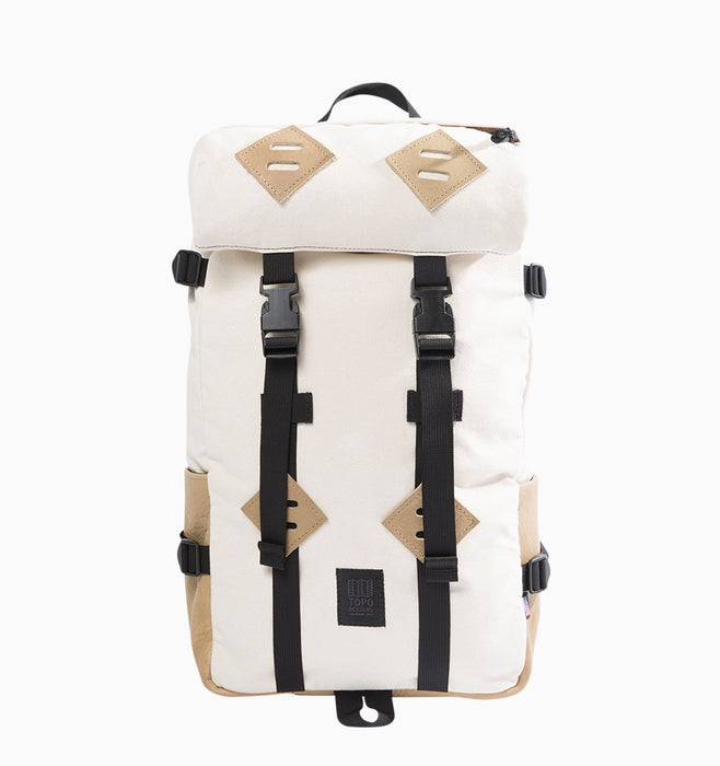 Topo Designs Klettersack 16" Laptop Backpack - Natural Canvas Khaki Leather