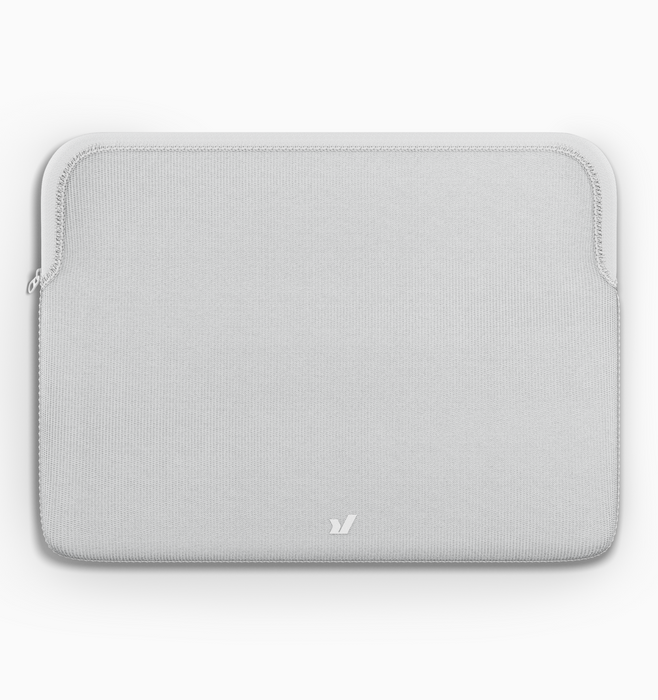 Rushfaster 16" Zippered Laptop Sleeve - White