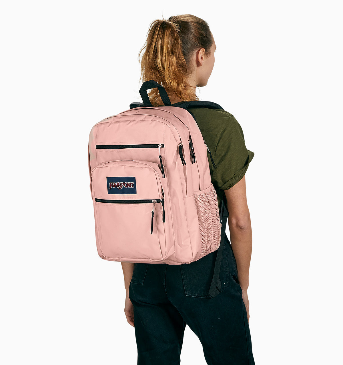 JanSport 16" Big Student Laptop Backpack 34L - Misty Rose