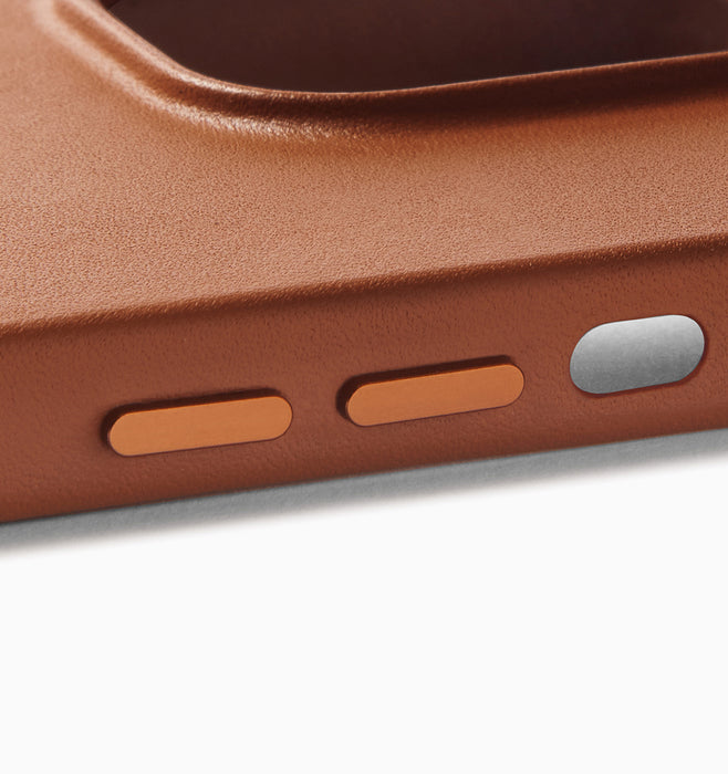 Mujjo Full Leather Case with MagSafe - iPhone 14 - Tan