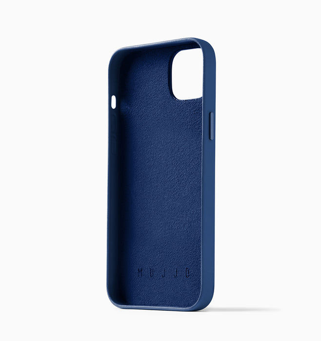 Mujjo Full Leather Wallet Case - iPhone 14 Plus - Monaco Blue