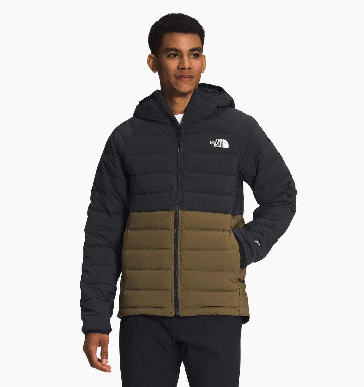 The North Face Men’s Belleview Stretch Down Hoodie - Military Olive