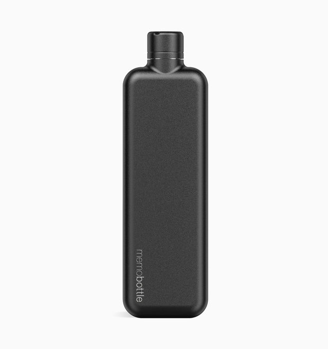 Memobottle Slim Stainless Steel Water Bottle - Black