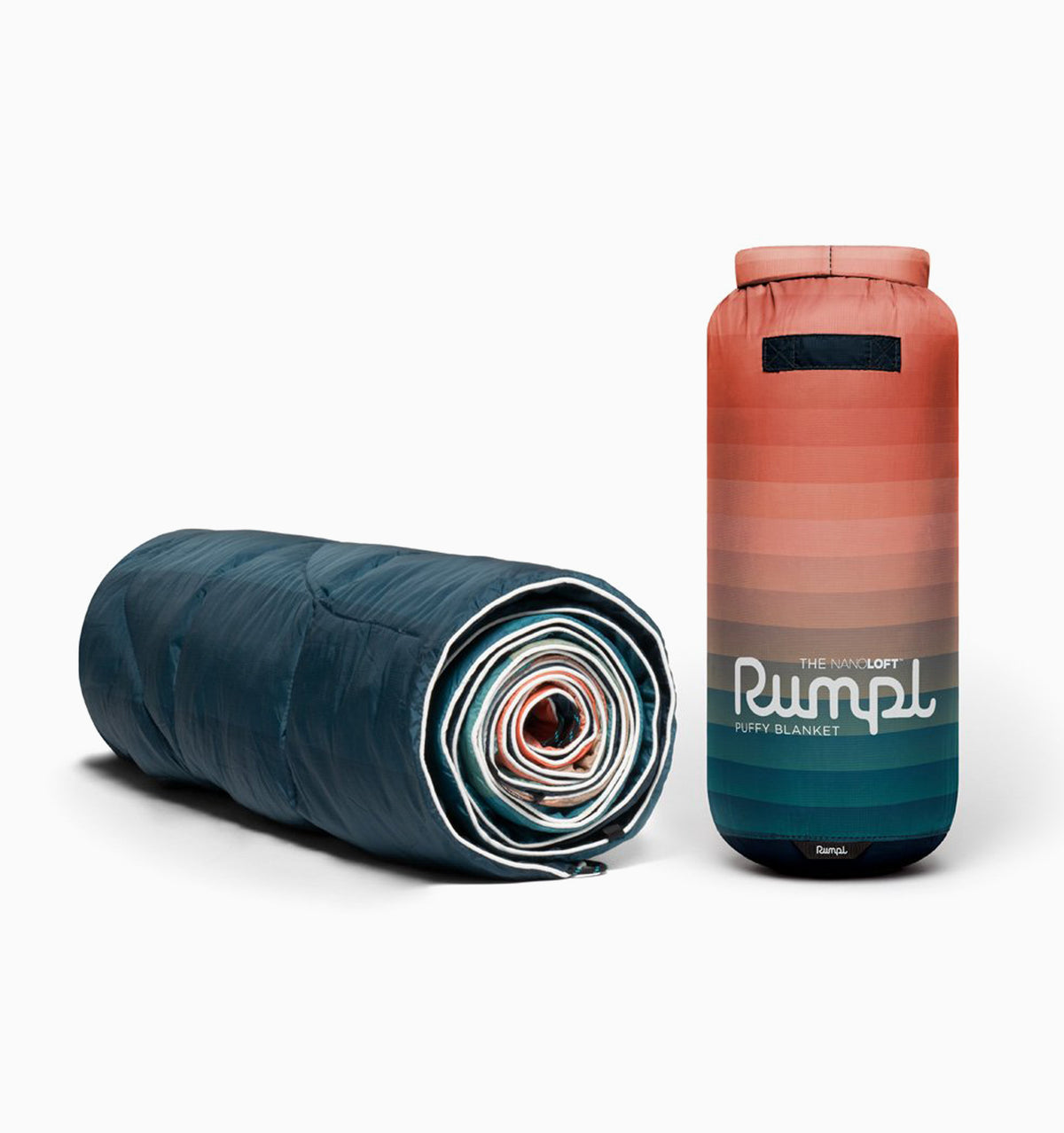 Rumpl Nanoloft Puffy Travel Blanket - Patina Pixel Fade